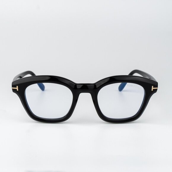 Tom Ford Woman Eyeglasses Black Blue Light Block FT5961-B 001 NEW AUTHENTIC - Picture 1 of 11